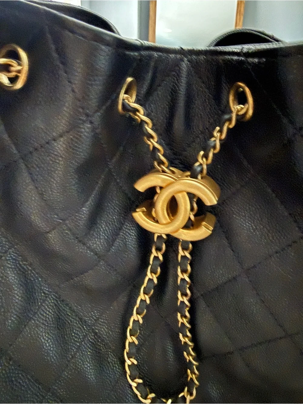Chanel 25 Black, Medium, Antique Gold Hardware